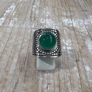 bague chevaliere agate verte argent 925 riviera isle sur la sorgue